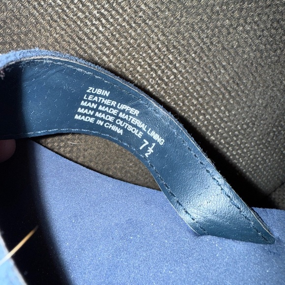 Yellow box woman’s 7.5 elta wedge sandals navy with rhinestones - Picture 5 of 6